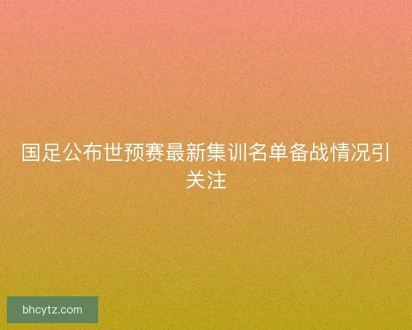 国足公布世预赛最新集训名单备战情况引关注